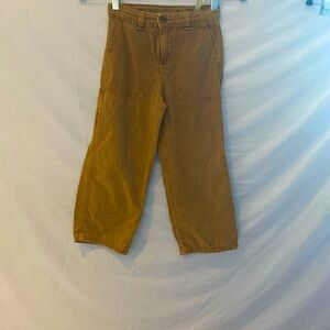 Tan and brown wide leg chino pants. ZARA 6 CM 116. #pants #Zara boys
